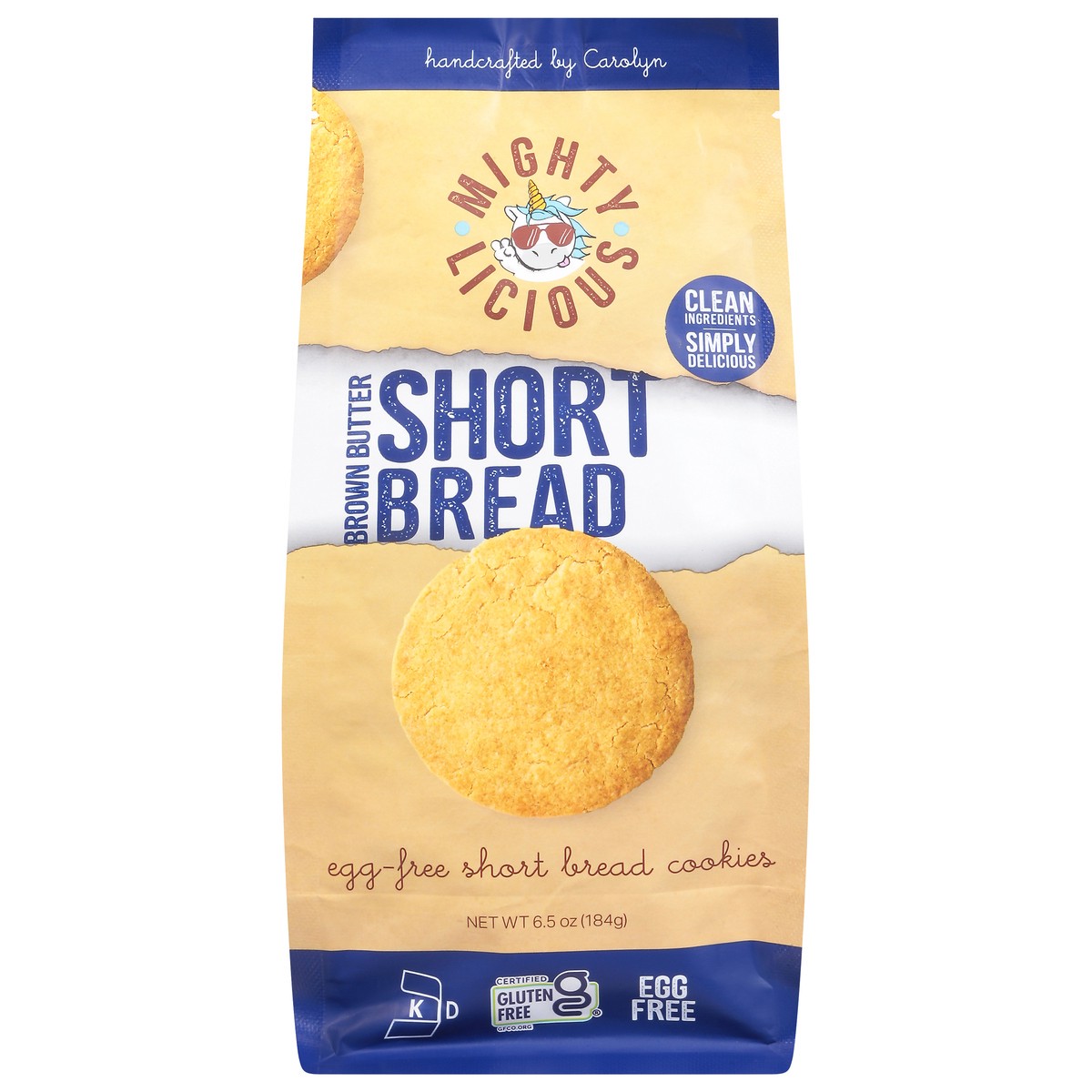 slide 1 of 13, Mightylicious Short Bread Brown Butter Cookies 6.5 oz, 6.5 oz