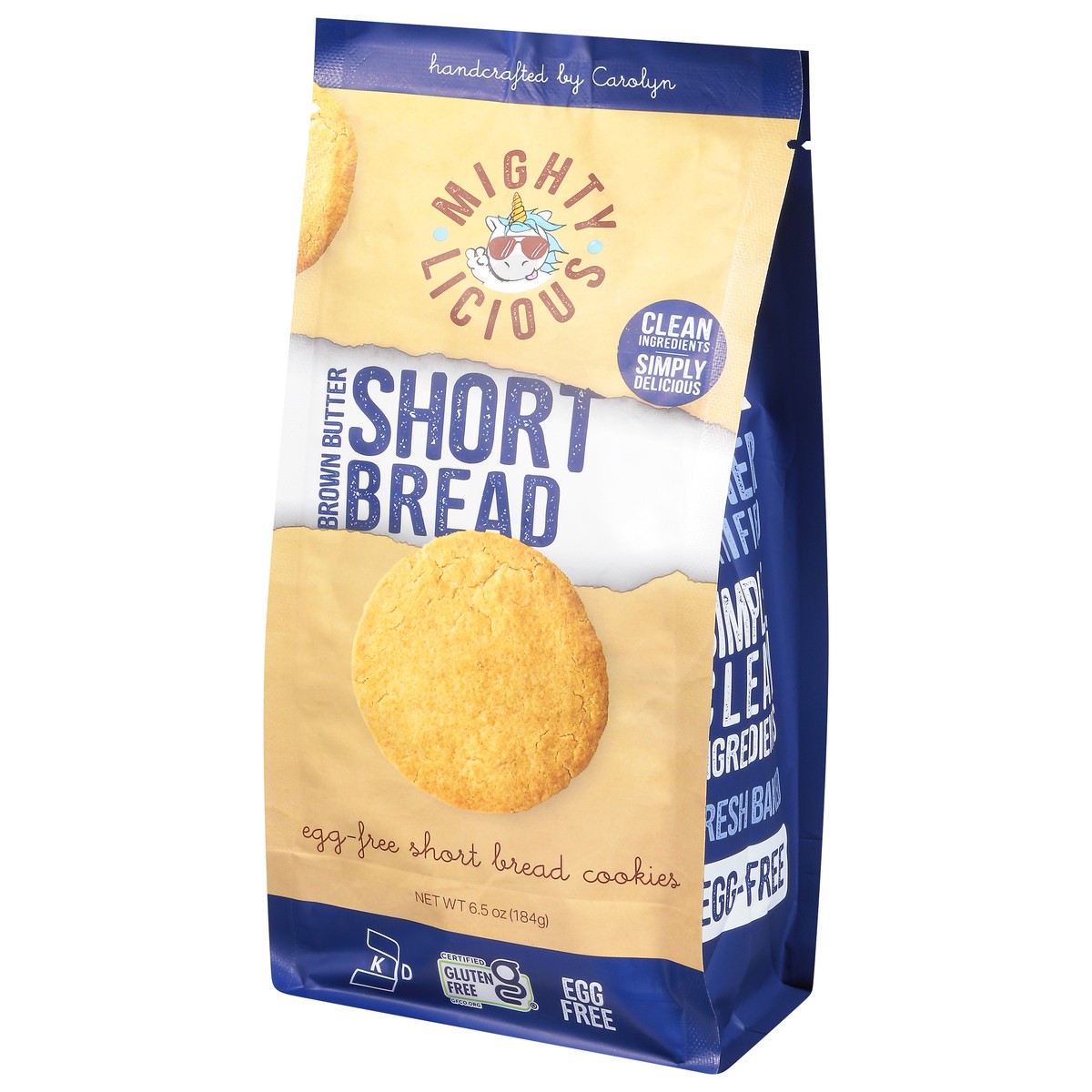 slide 3 of 13, Mightylicious Short Bread Brown Butter Cookies 6.5 oz, 6.5 oz