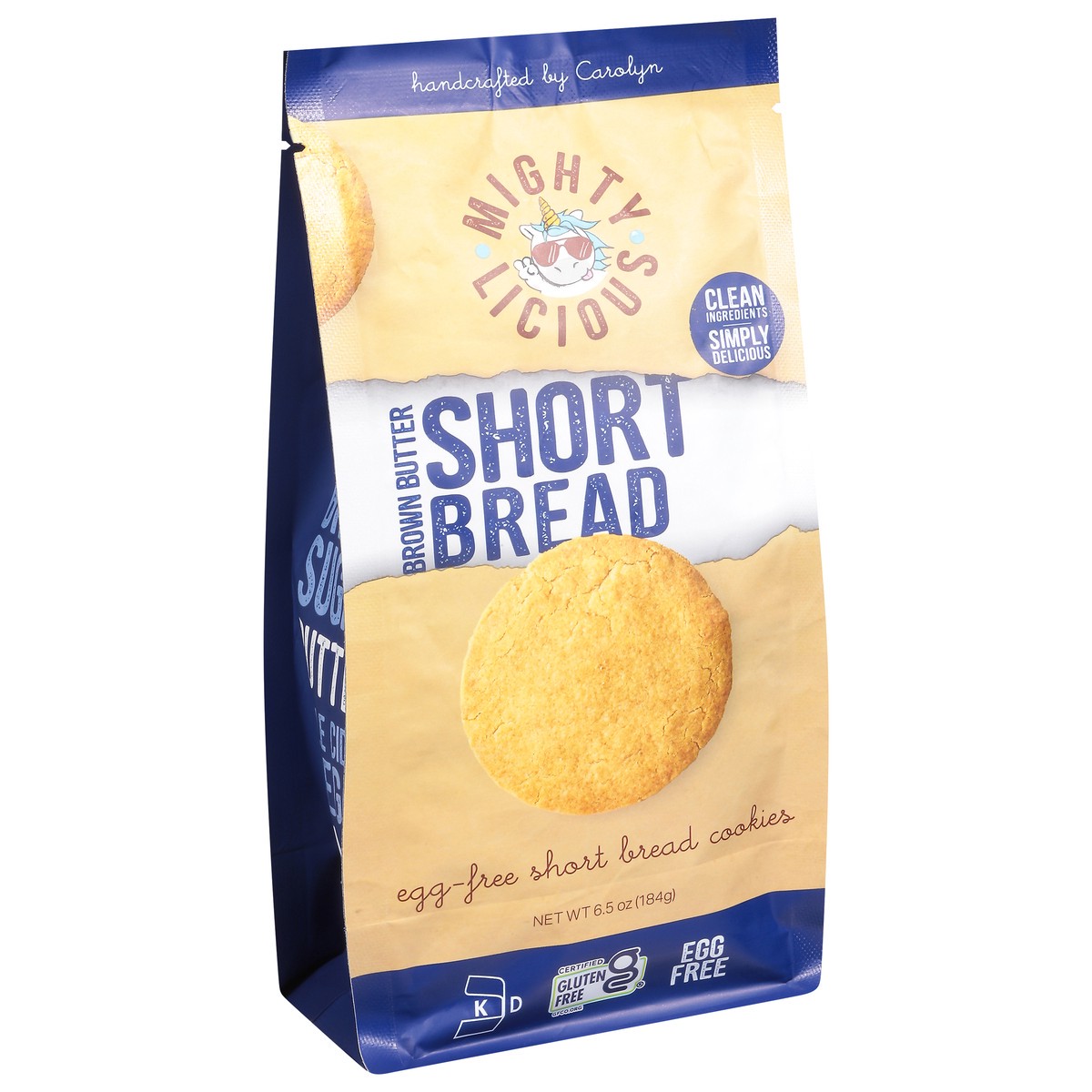 slide 7 of 13, Mightylicious Short Bread Brown Butter Cookies 6.5 oz, 6.5 oz