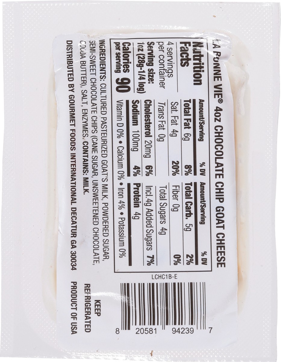 slide 3 of 12, La Bonne Vie Chocolate Chip Goat Cheese 4 oz, 