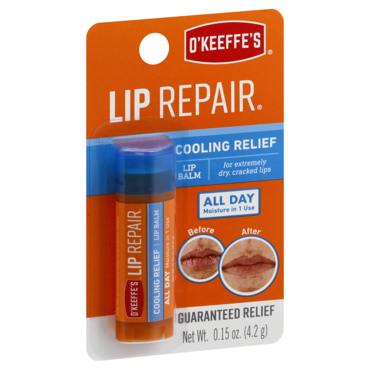 slide 3 of 9, O'Keeffe's Cooling Relief Lip Repair Balm, 0.15 oz