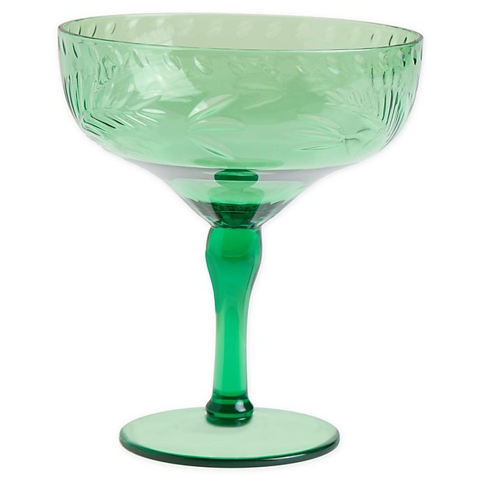 slide 1 of 8, W Home Palm Cut Margarita Glass, 1 ct