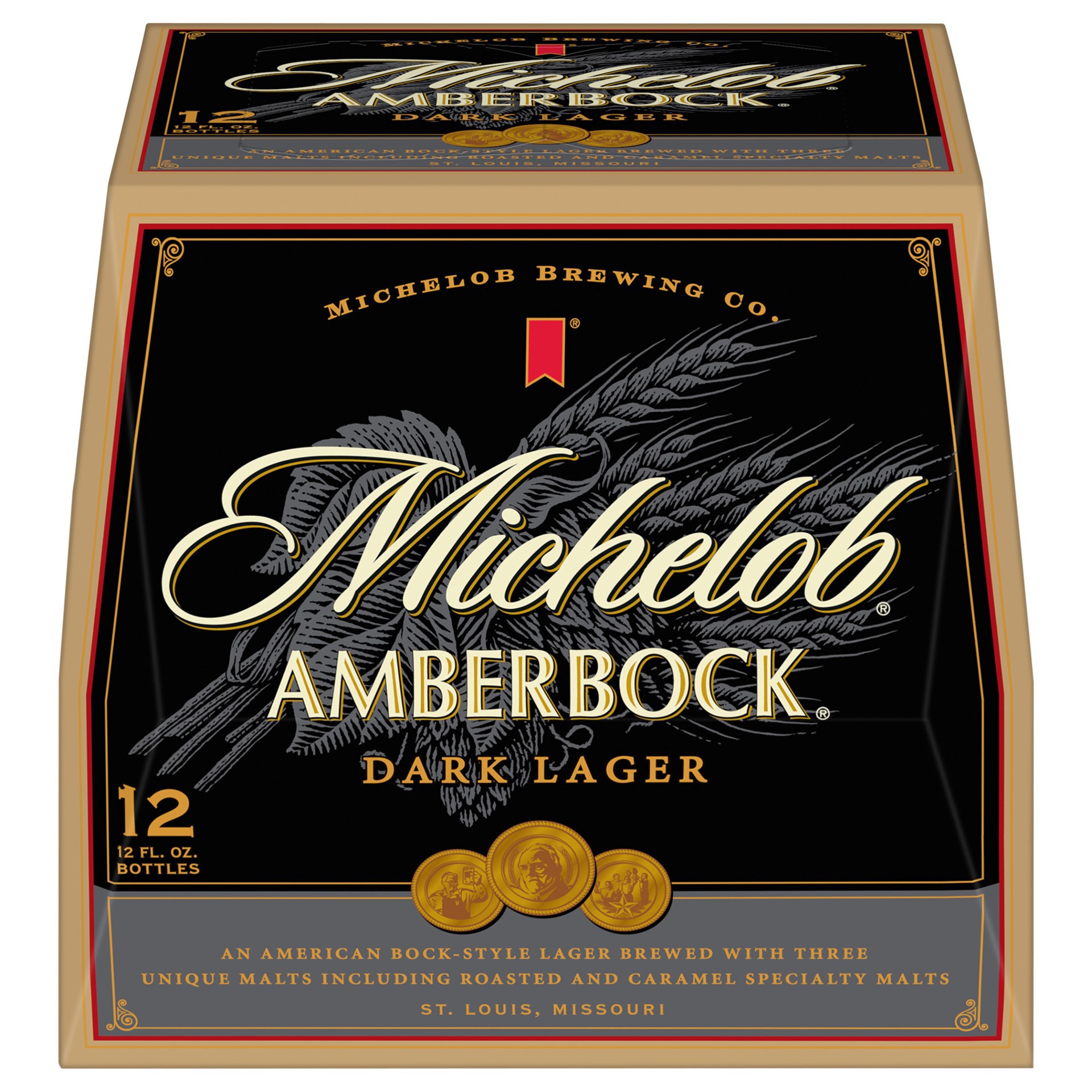 slide 2 of 5, Michelob Amber Bock Dark Lager, 12 ct; 12 oz