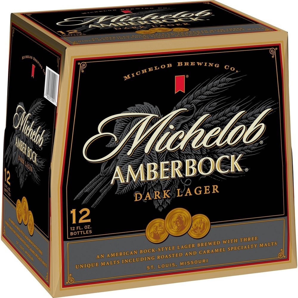 slide 2 of 2, Michelob Amber Bock Dark Lager, 5.2% ABV, 12 ct; 12 oz