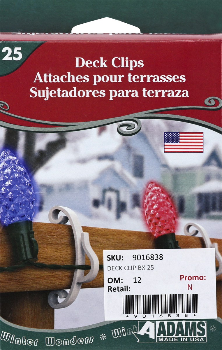 slide 7 of 8, Adams Deck Clips, 25 ct