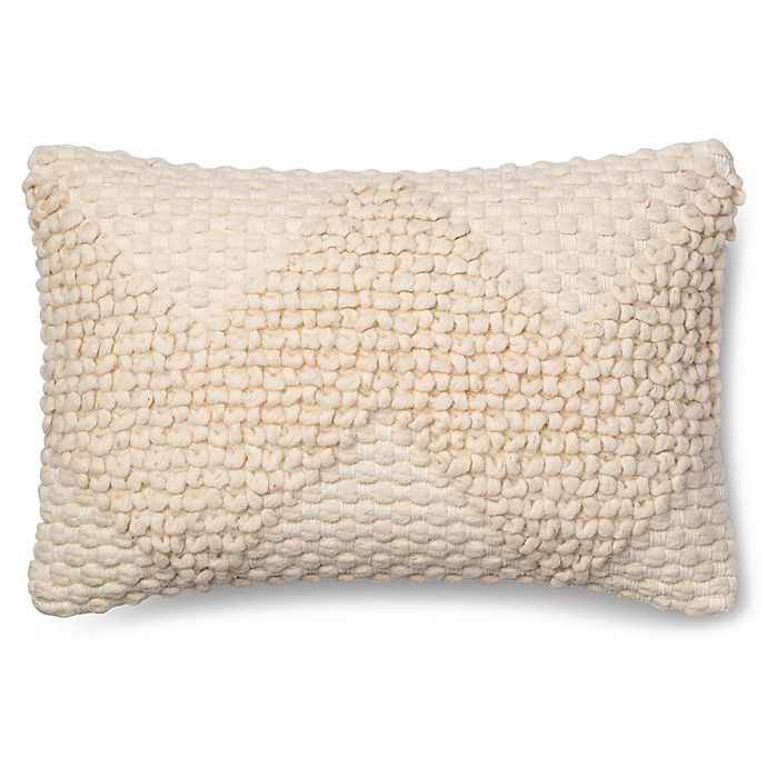 slide 1 of 1, Magnolia Home By Joanna Gaines Magnolia Home Fae Oblong Throw Pillow - Ivory, 13 in x 21 in