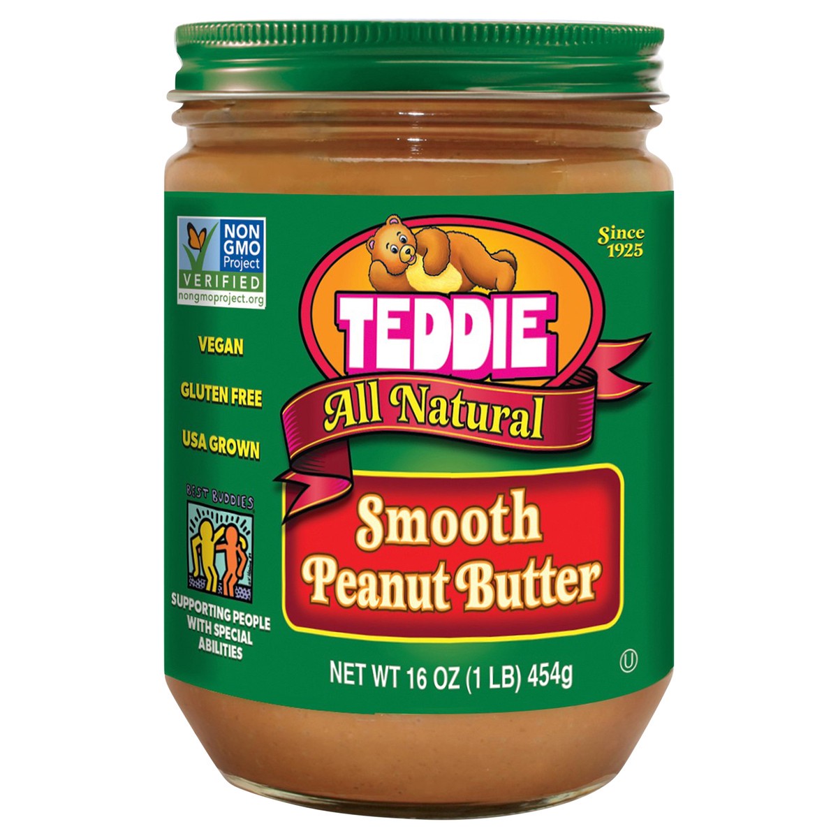 slide 4 of 10, Teddie Natural Smooth Peanut Butter - 16 oz, 16 oz