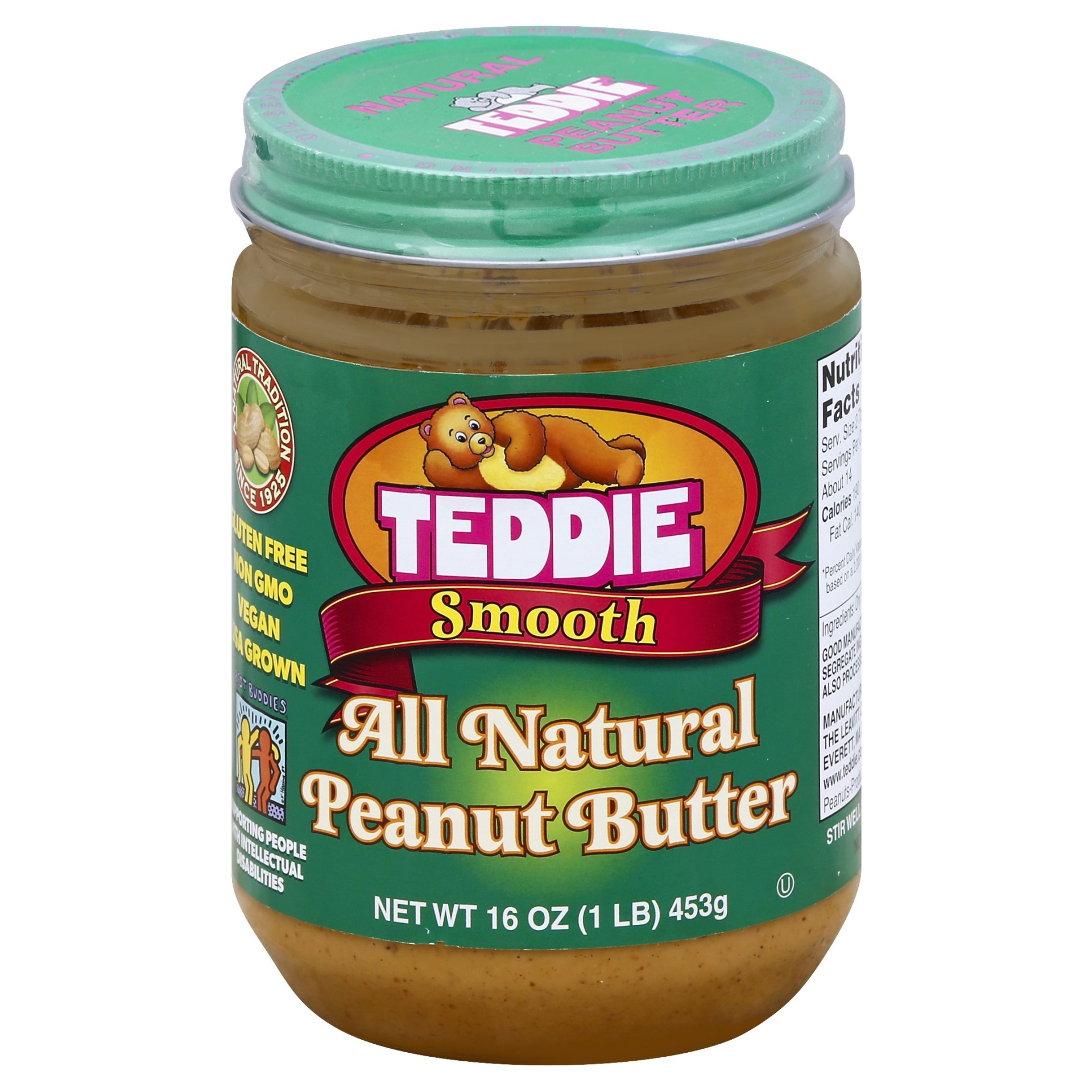 slide 1 of 1, Teddie Smooth Peanut Butter, 16 oz