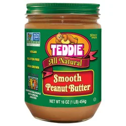 Teddie Natural Smooth Peanut Butter - 16 oz