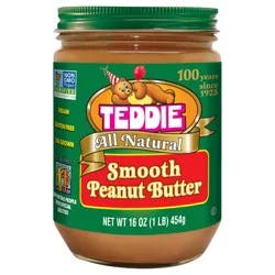 Teddie Natural Smooth Peanut Butter - 16 oz