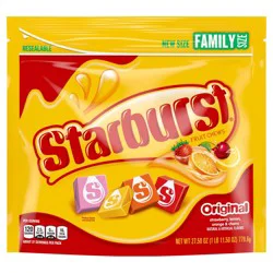 STARBURST Original Chewy Candy, Family Size, 27.5 oz Resealable Bulk Bag