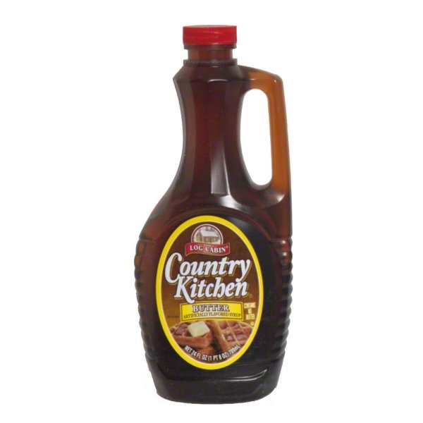 slide 1 of 1, Log Cabin Log Country Kitchen Butter Flavored Syrup, 24 oz