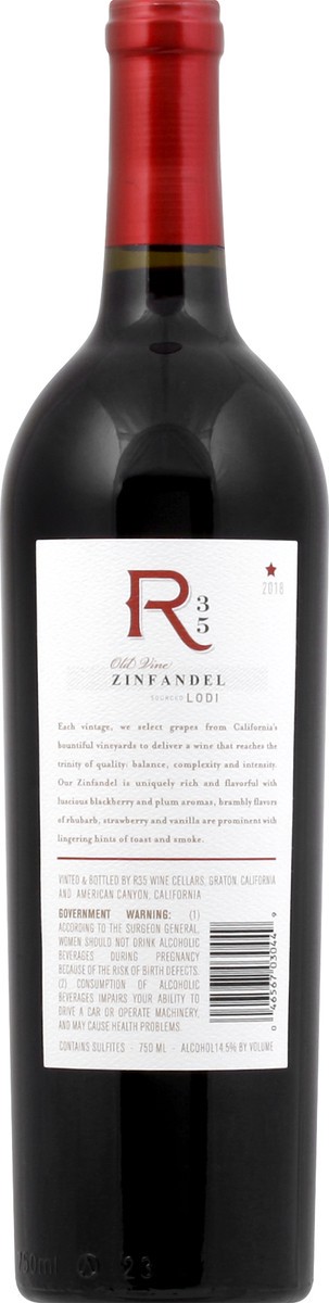 slide 3 of 10, R35 Zinfandel, 750 ml