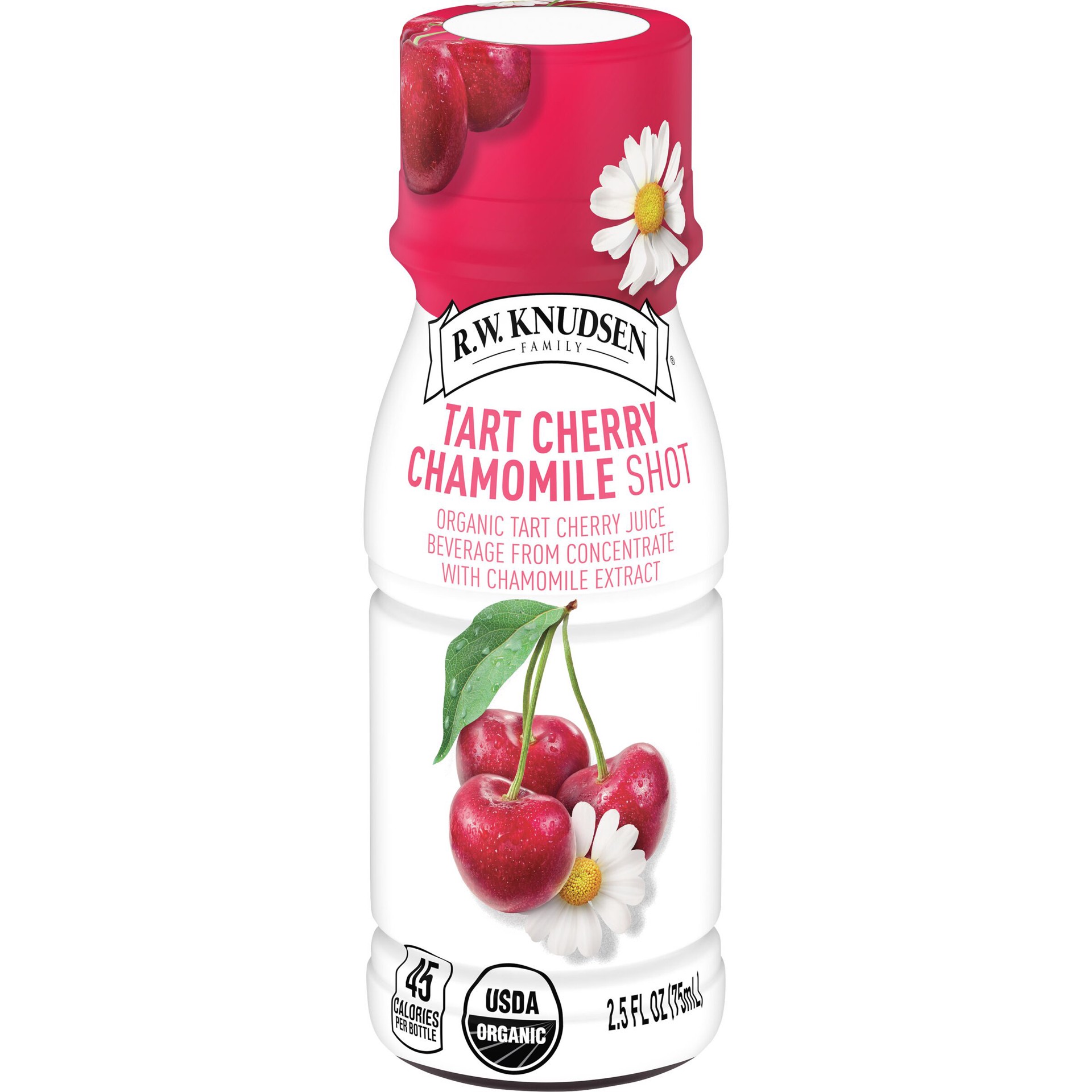 slide 1 of 4, R.W. Knudsen Family Tart Cherry Chamomile Shot, Organic Juice Beverage Shot, 2.5 oz