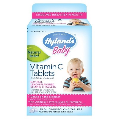 slide 1 of 1, Hyland's Baby Vitamin C Tablets, 125 ct