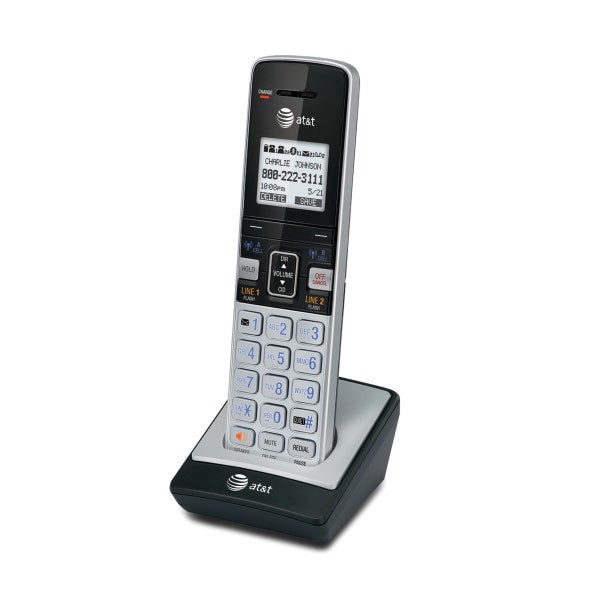slide 2 of 3, AT&T TL86003 DECT 6.0 Connect to Cell Accessory Handset For AT&T CL86103, Silver/Black, 1 ct