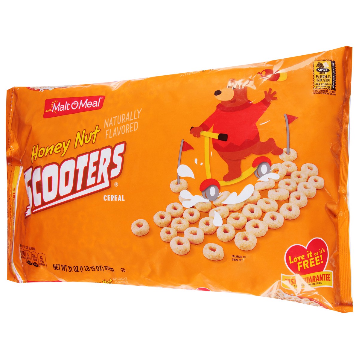 slide 3 of 9, Malt-O-Meal Honey Nut Scooters Cereal Super Size 31 oz, 31 oz
