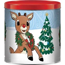 Rudolph Pop Corn Tin