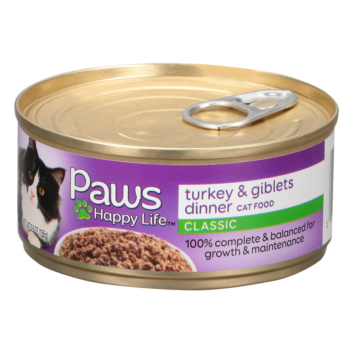 Paws Happy Life Turkey & Giblets Dinner Classic Cat Food 5.5 oz Shipt