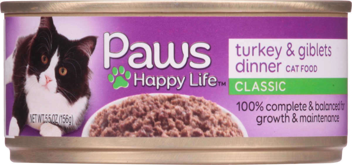 slide 2 of 9, Paws Happy Life Classic Turkey & Giblets Dinner Cat Food 5.5 oz, 5.5 oz