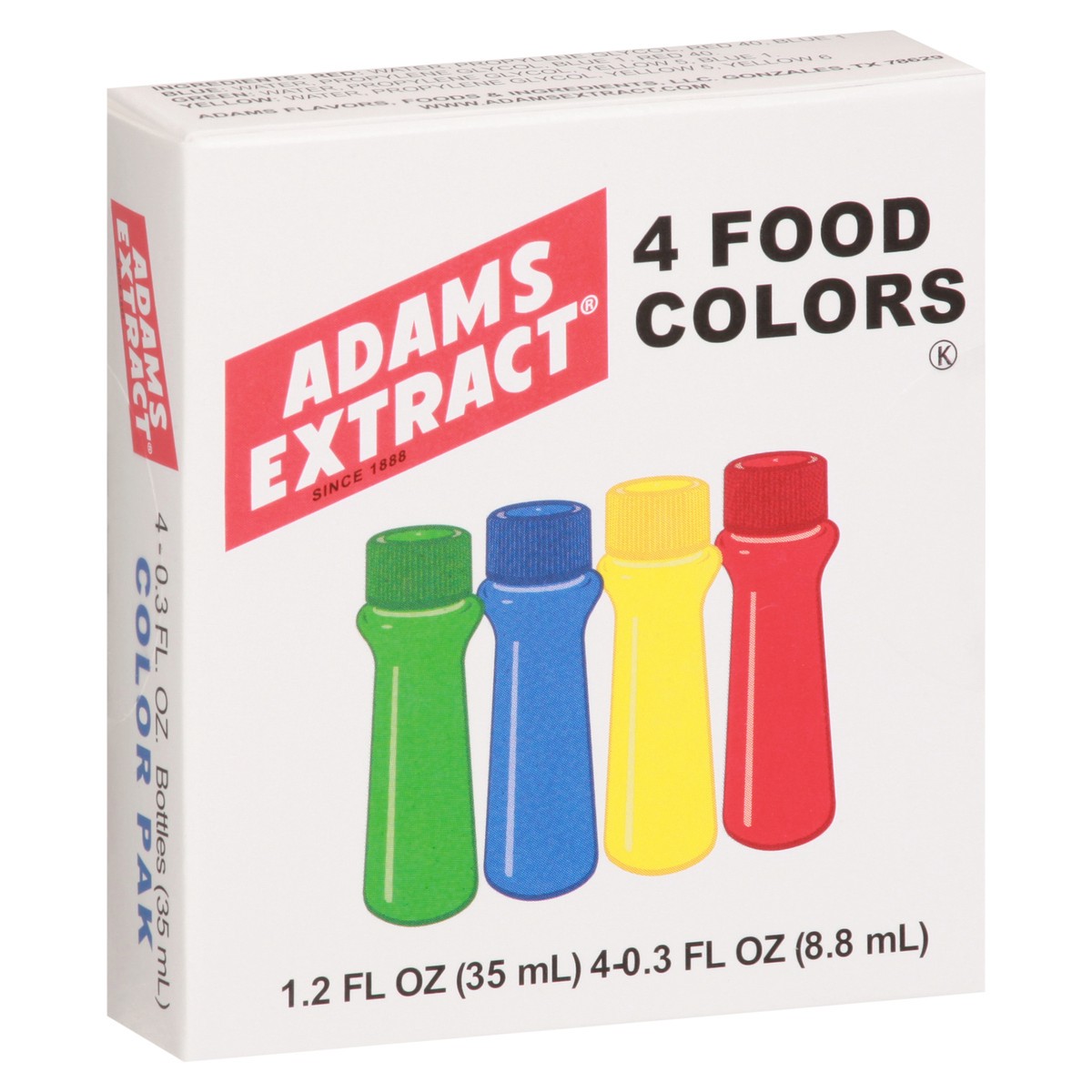 slide 2 of 9, Adams Extract Adams Food Color Pack, 4.25 fl oz
