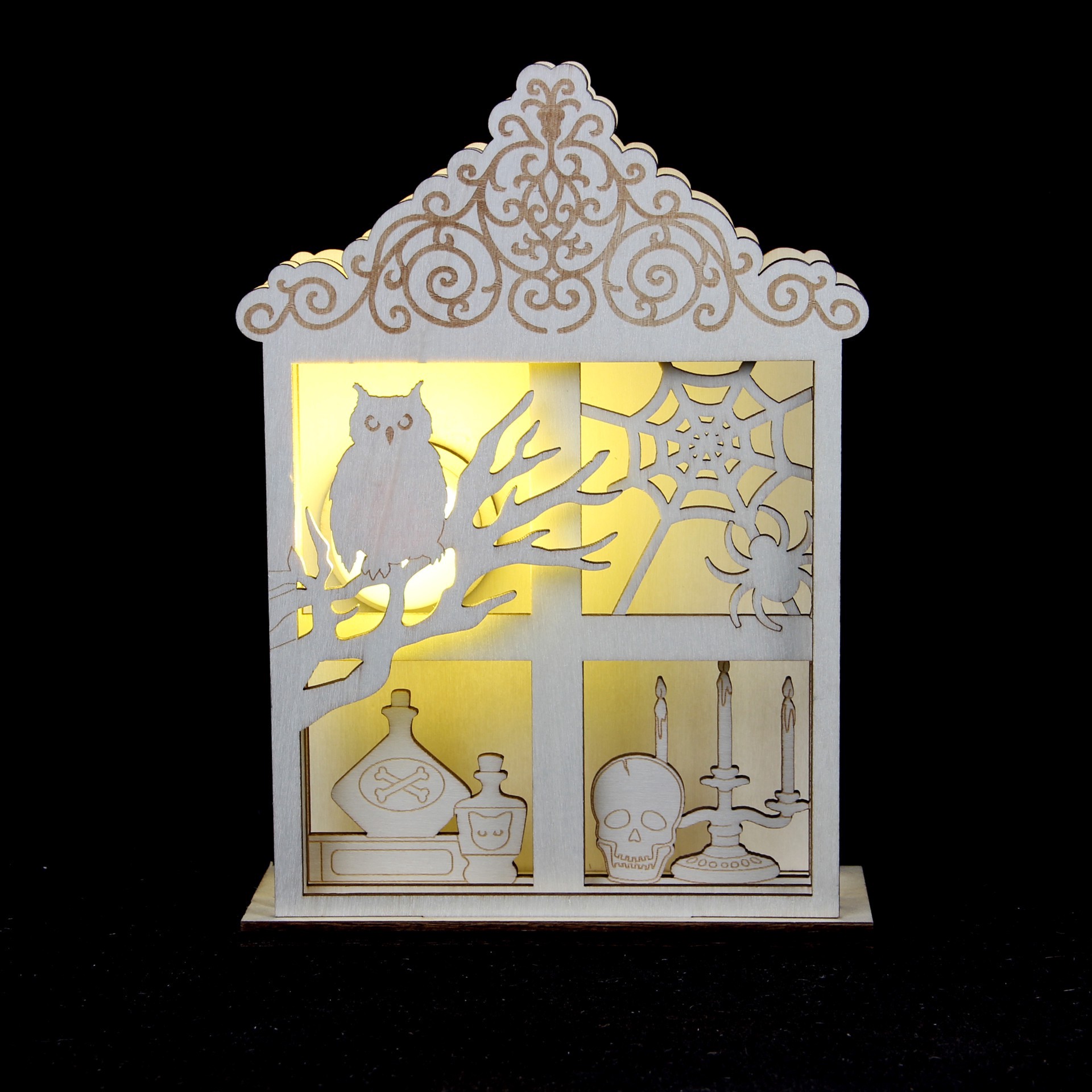 slide 3 of 4, 8.25" Layered Window Diy Led Plywood Decor By Make Market, 8.25 in