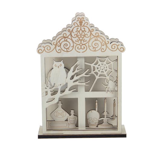 slide 1 of 4, 8.25" Layered Window Diy Led Plywood Decor By Make Market, 8.25 in