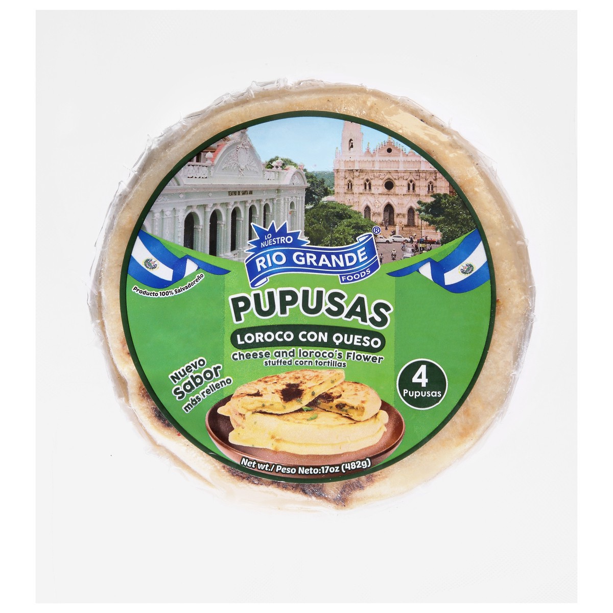 slide 13 of 13, Rio Grande Stuffed Cheese and Loroco's Flower Corn Tortillas 4 ea, 15.75 oz