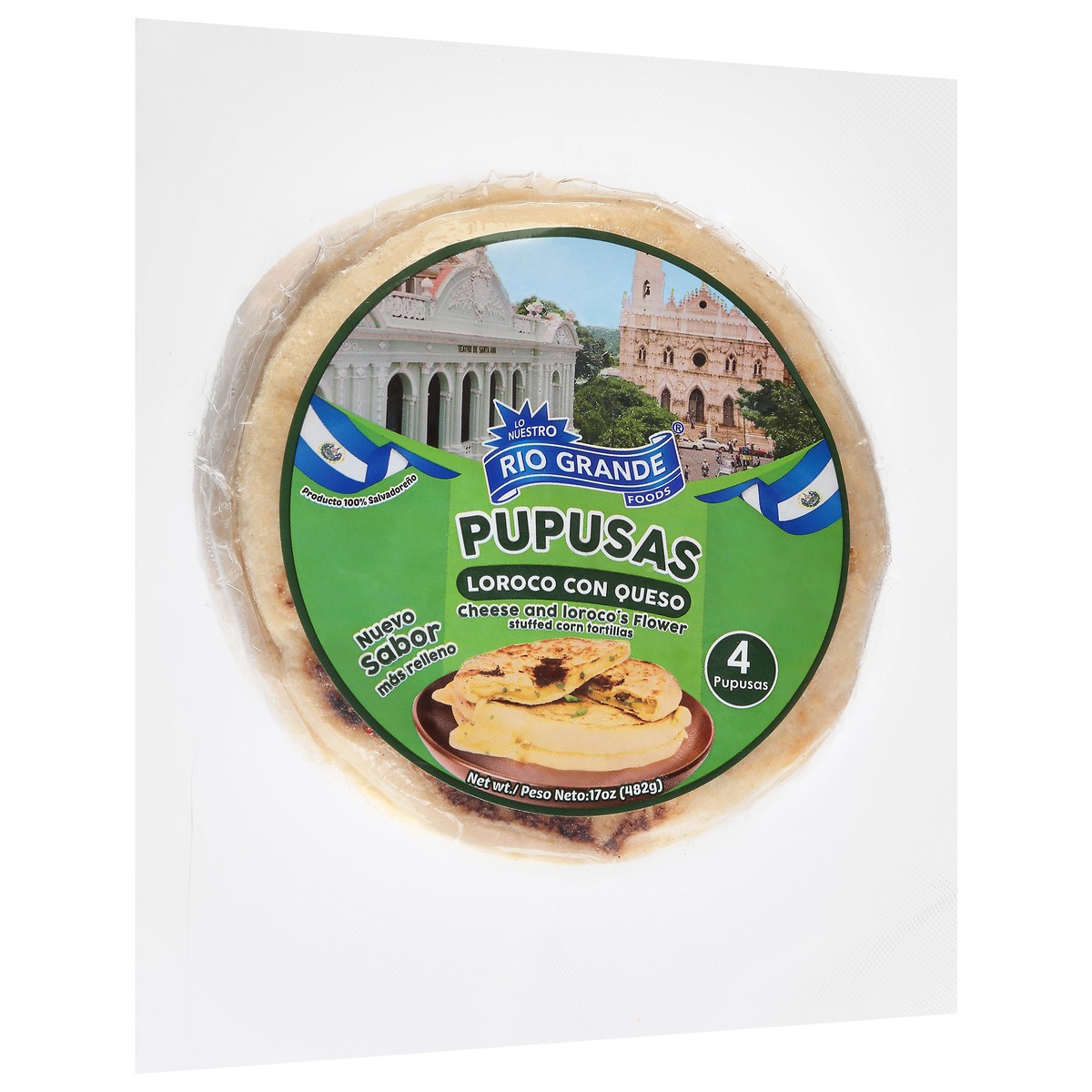 slide 7 of 13, Rio Grande Stuffed Cheese and Loroco's Flower Corn Tortillas 4 ea, 15.75 oz