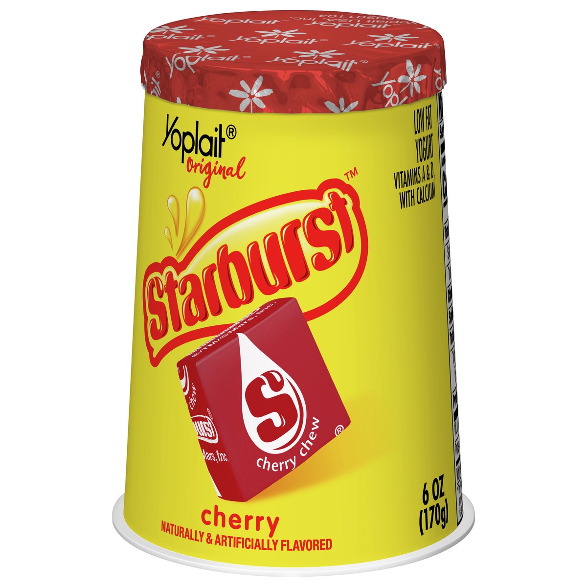 slide 3 of 9, Yoplait Original Yogurt, Low Fat Yogurt, Starburst Cherry, 6 oz, 6 oz