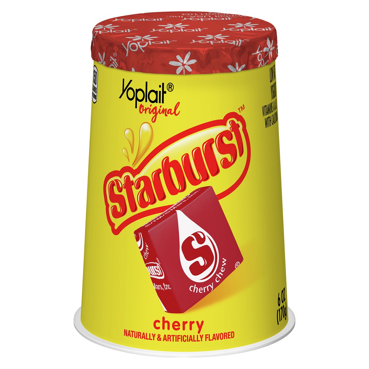 slide 1 of 9, Yoplait Original Yogurt, Low Fat Yogurt, Starburst Cherry, 6 oz, 6 oz