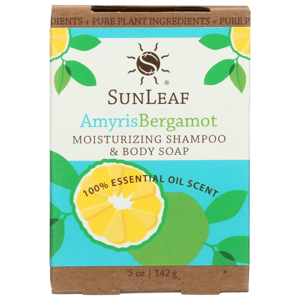 slide 1 of 1, SunLeaf Naturals Bar Soap - Amyris Bergamot, 1 ct