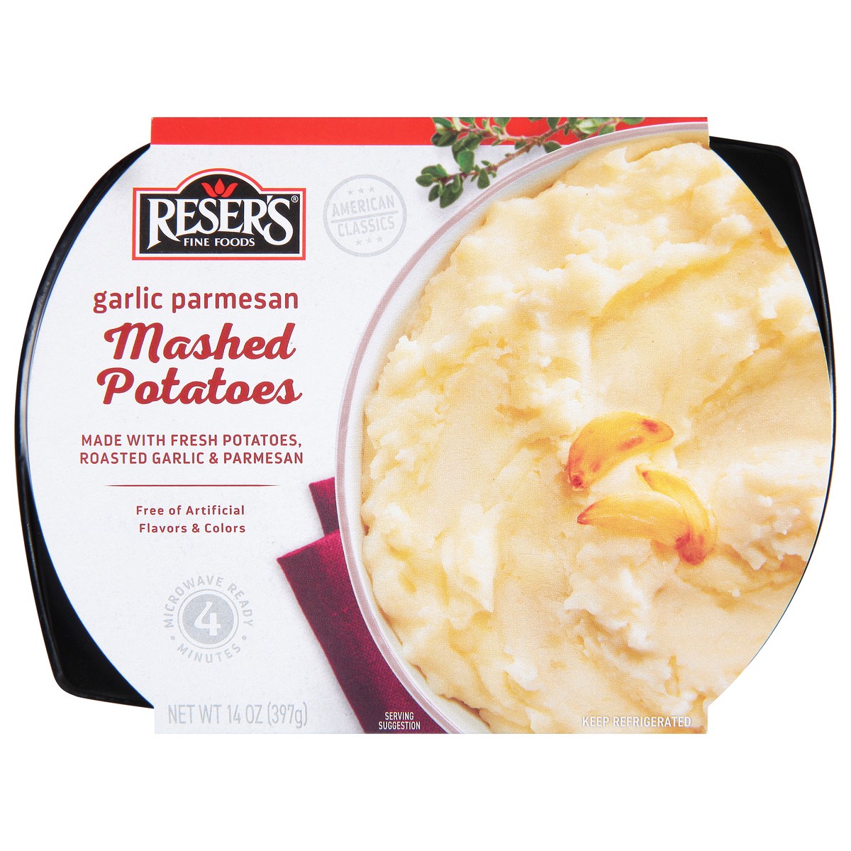 slide 7 of 11, Reser's Garlic Parmesan Mashed Potatoes 14 oz, 14 oz