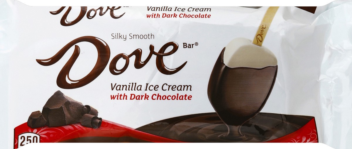 slide 4 of 6, DOVE Vanilla Ice Cream Bar Coated With Dark Chocolate, 2.89 Oz, 2.89 fl oz