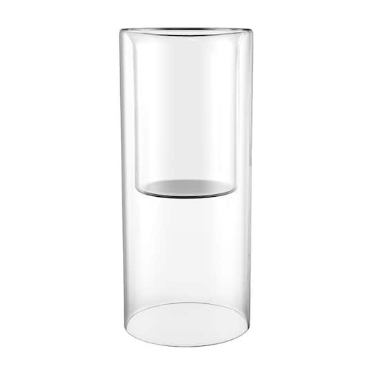 slide 1 of 1, 8" Clear Glass Cylinder Candle Holder By Ashland, 3.94 in x 7.87 in
