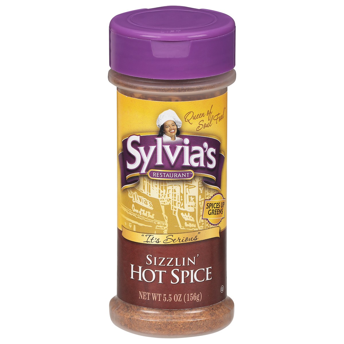 slide 1 of 9, Sylvia's Restaurant Sizzlin' Hot Spice Seasoning 5.5 oz, 5.5 oz