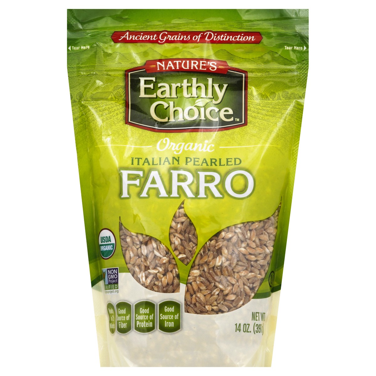slide 3 of 3, Nature's Earthly Choice Organic Italian Pearled Farro, 14 oz