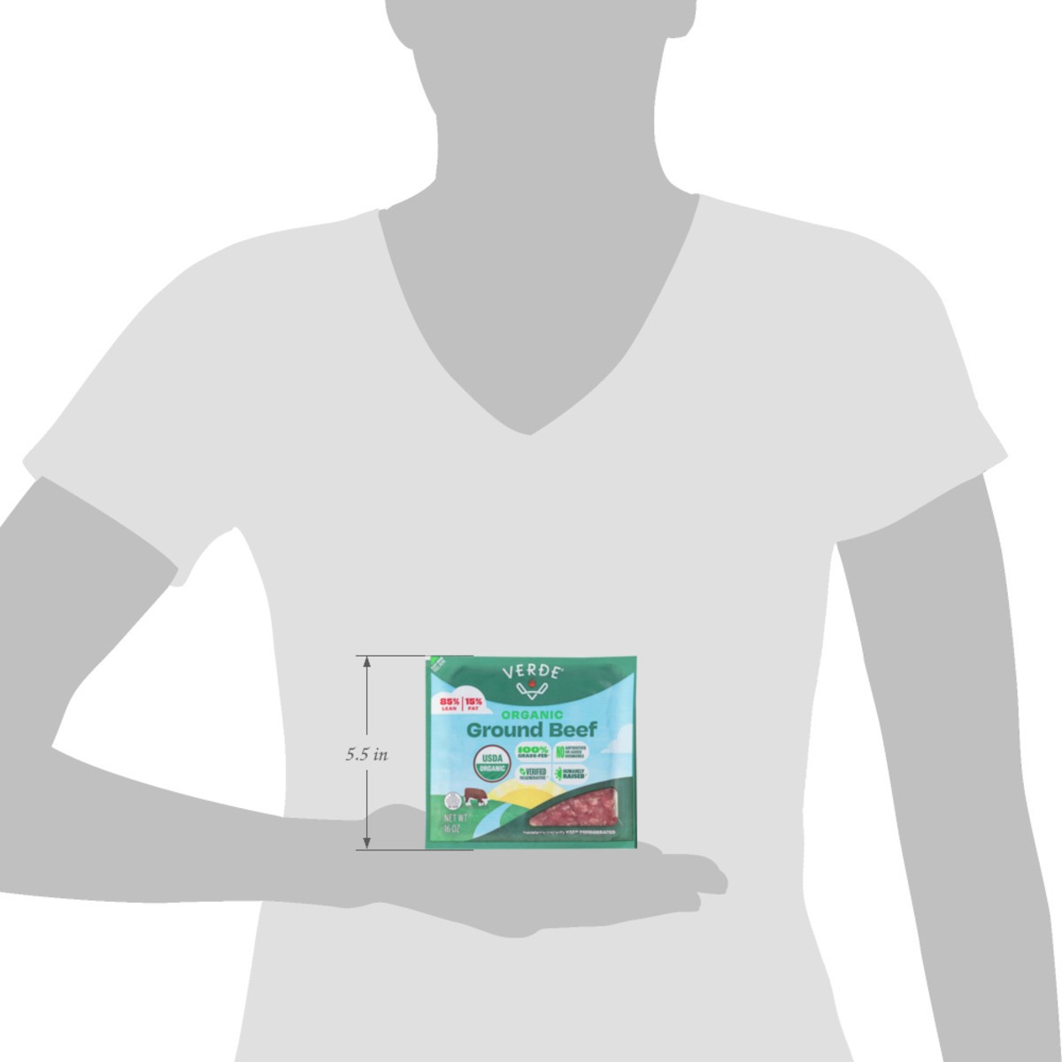 slide 12 of 13, Verde Organic Ground Beef 16 oz, 16 oz