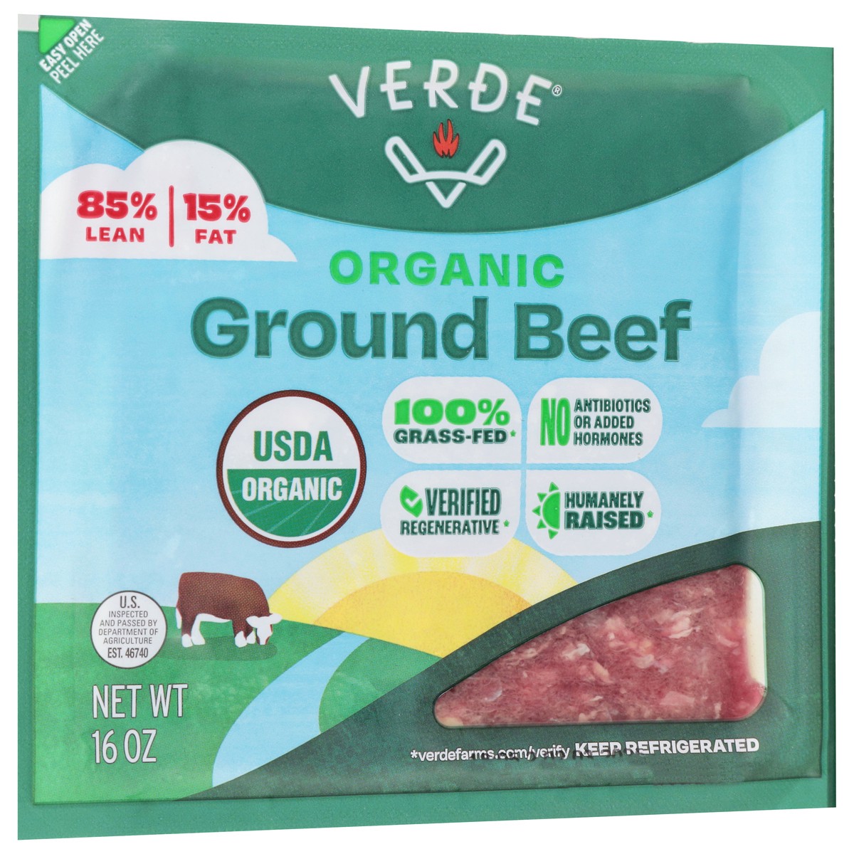 slide 2 of 13, Verde Organic Ground Beef 16 oz, 16 oz