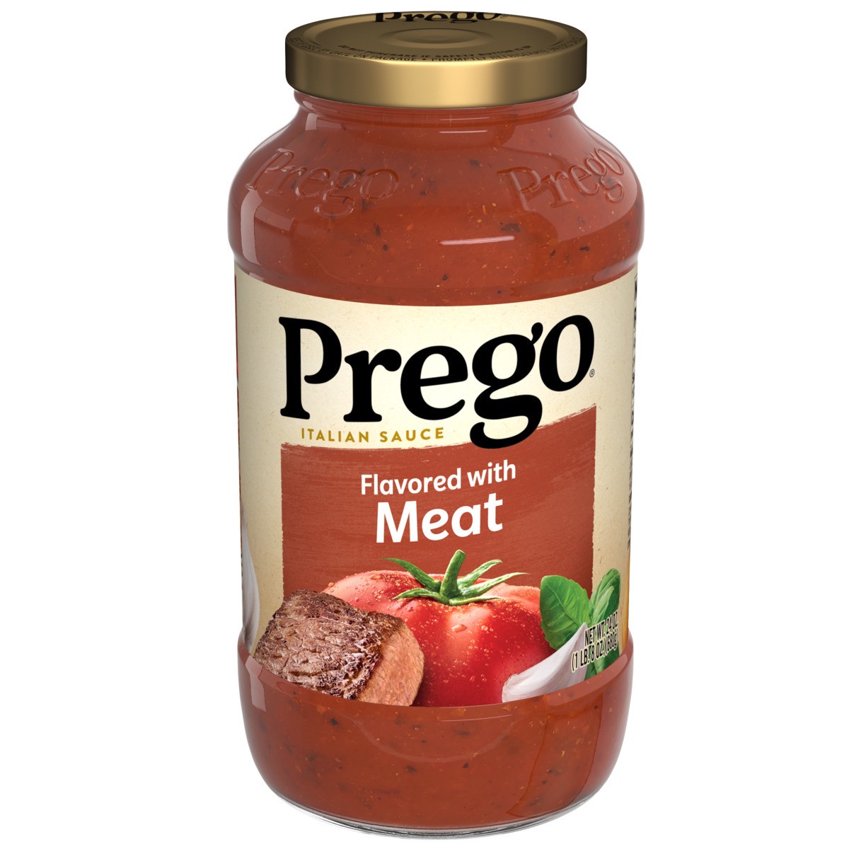 slide 1 of 5, Prego Italian Tomato Pasta Sauce Flavored With Meat, 24 oz Jar, 24.000 oz