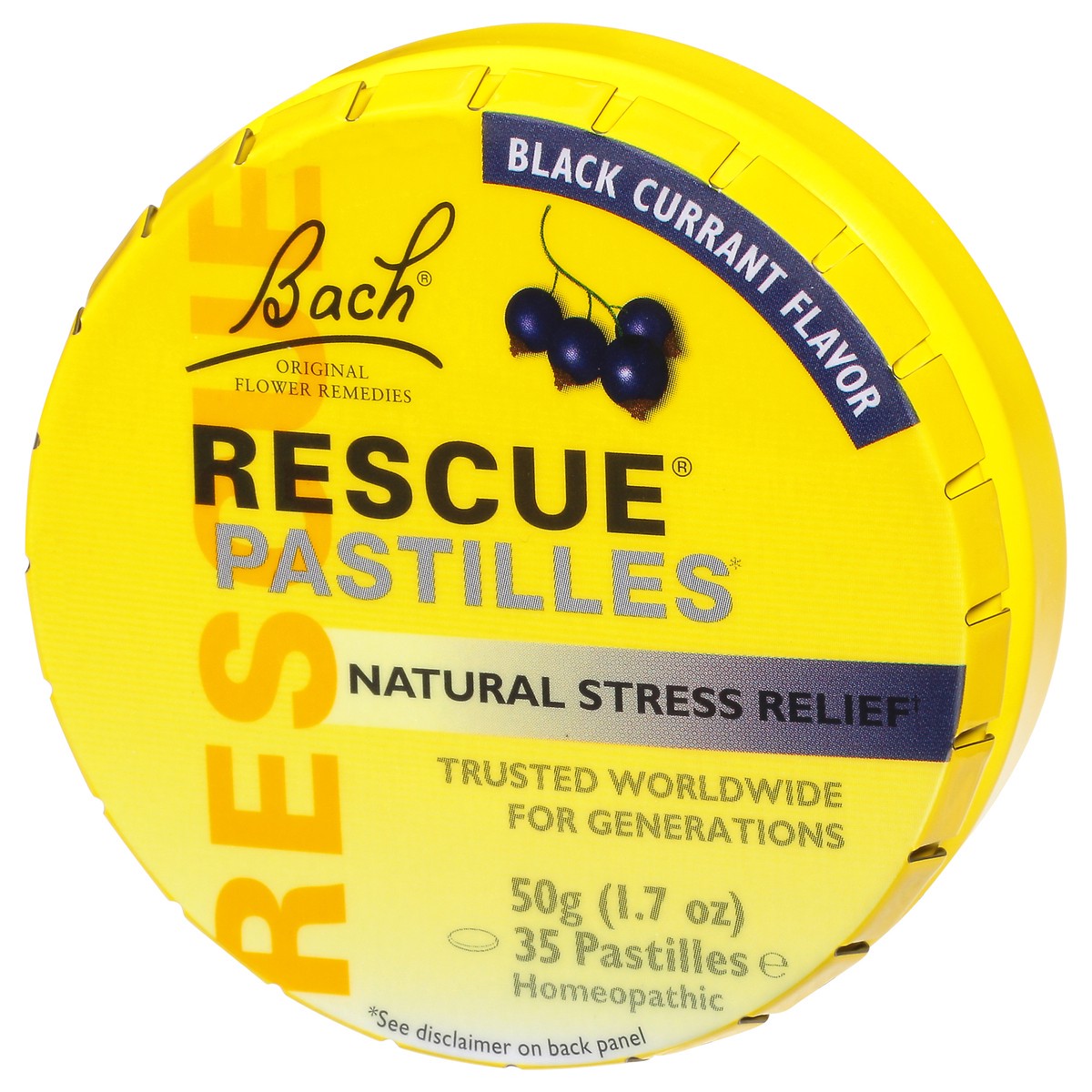 slide 9 of 11, Bach Original Flower Remedies Rescue Black Currant Flavor Natural Stress Relief 35 Pastilles, 50 gram