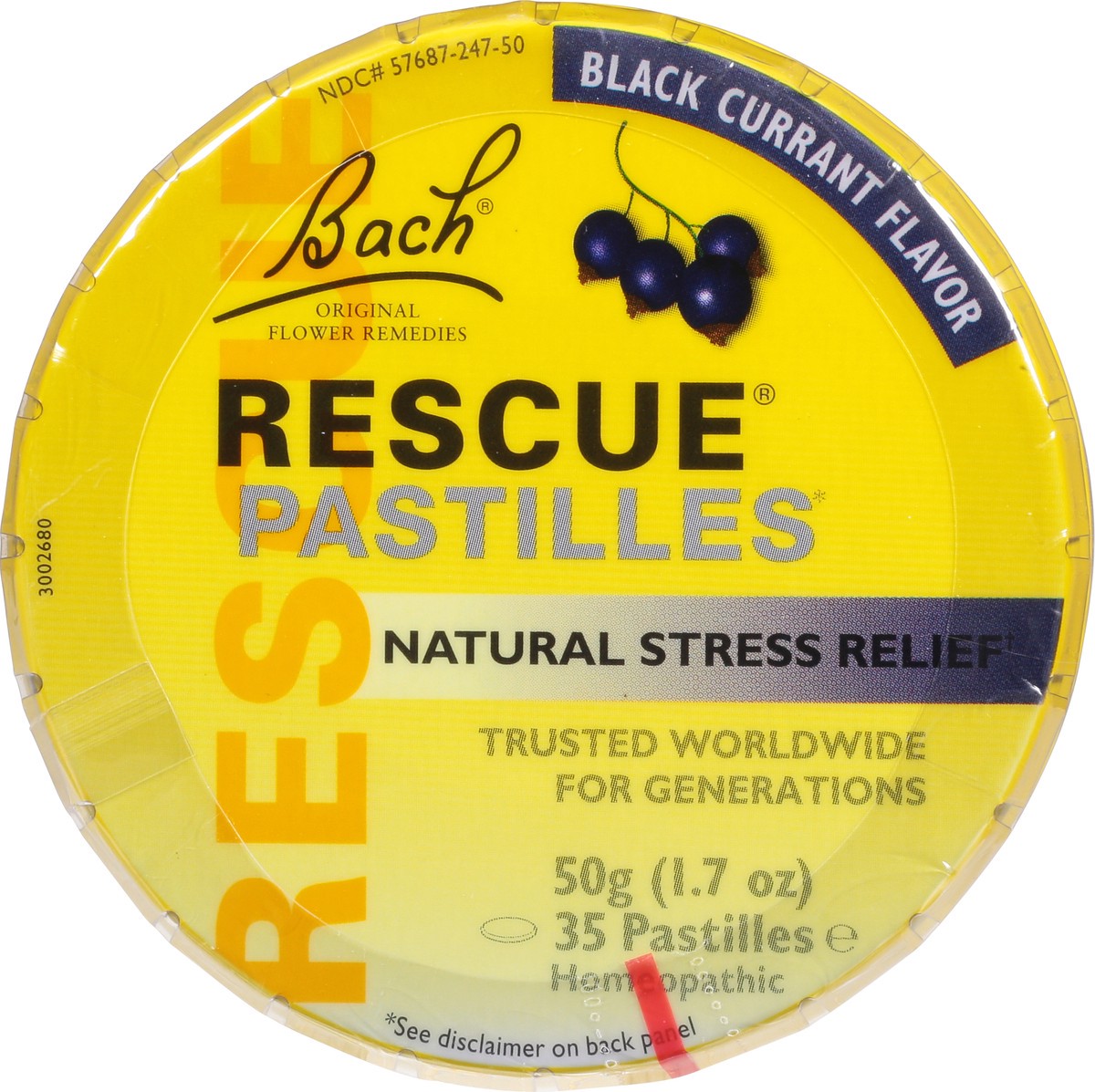 slide 6 of 11, Bach Original Flower Remedies Rescue Black Currant Flavor Natural Stress Relief 35 Pastilles, 50 gram