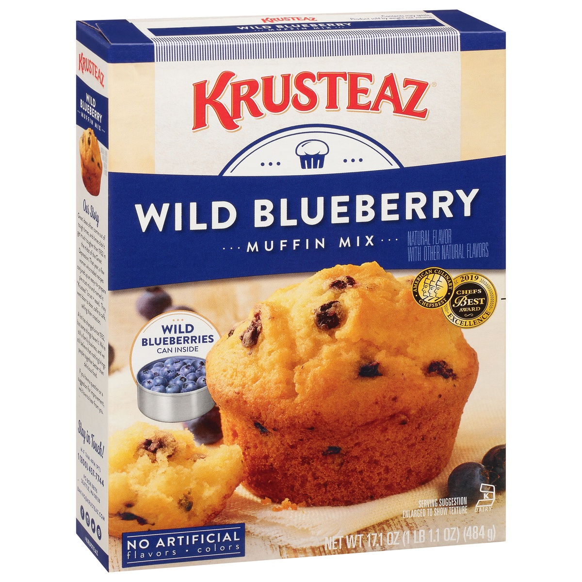 slide 2 of 11, Krusteaz Wild Blueberry Muffin Mix, 17.1 oz