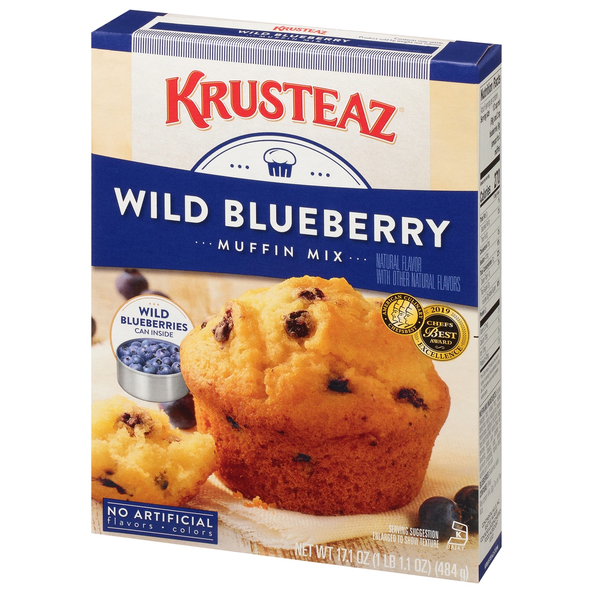 slide 3 of 11, Krusteaz Wild Blueberry Muffin Mix, 17.1 oz