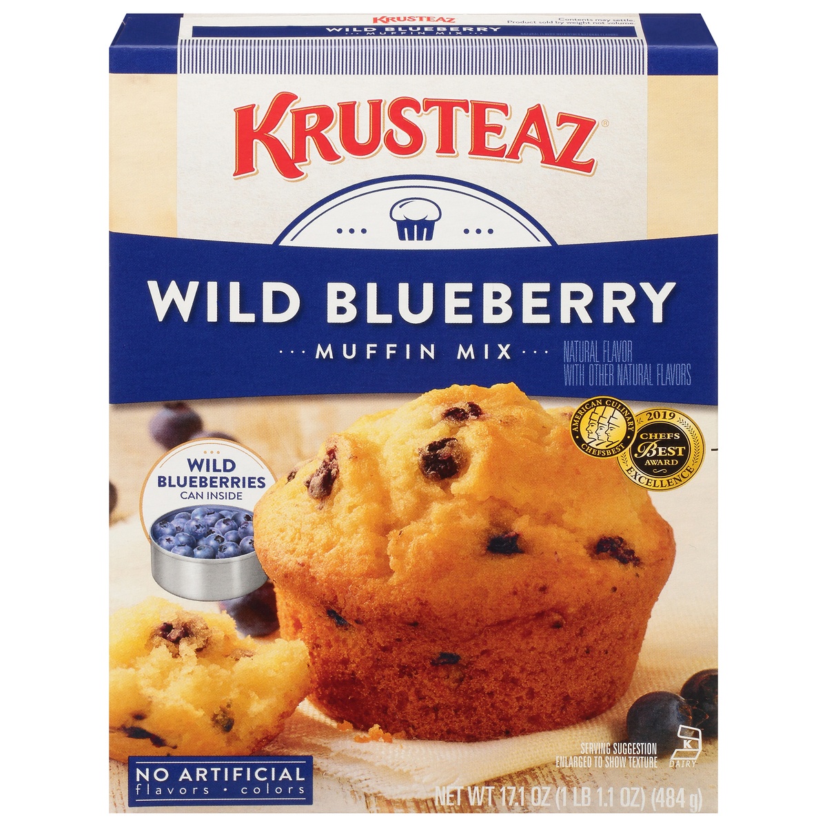 slide 1 of 8, Krusteaz Wild Blueberry Muffin Mix - 17.1oz, 