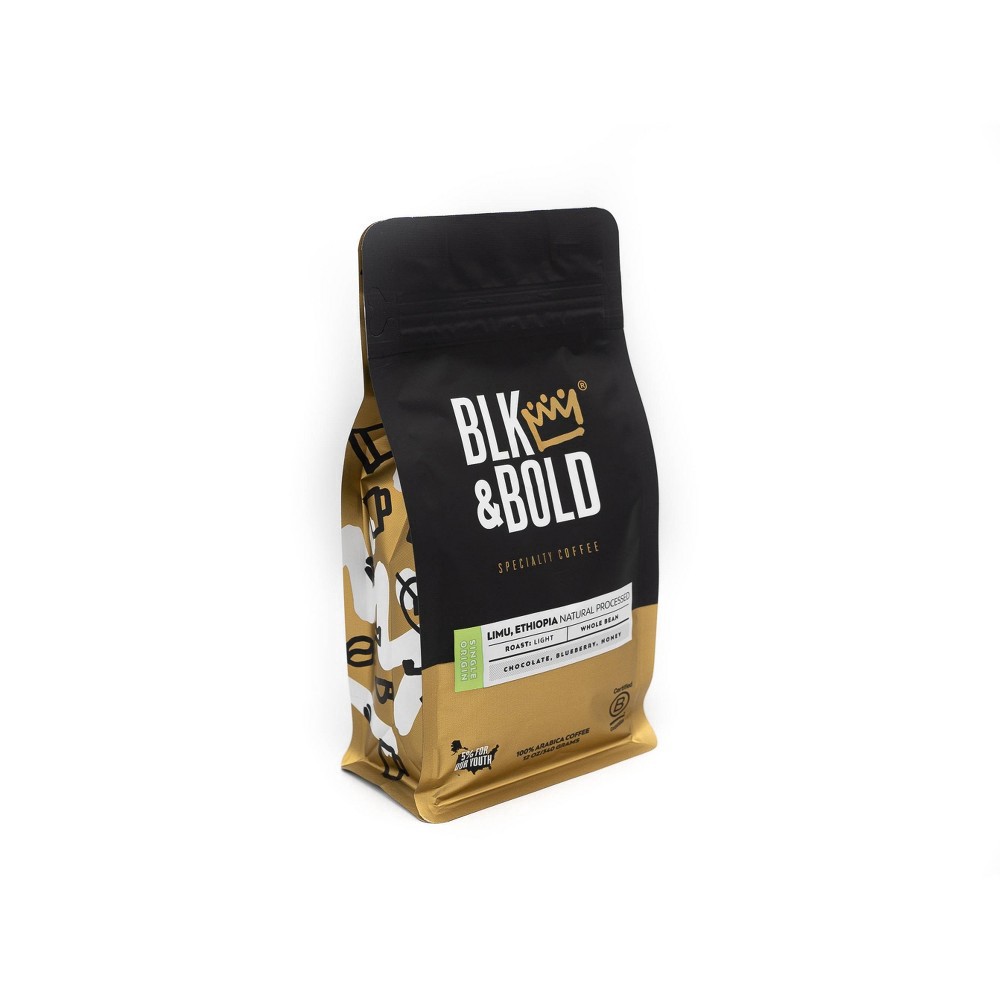 slide 2 of 4, BLK & Bold Limu Ethiopia Natural Processed, Light Roast Whole Bean- 12 oz, 12 oz