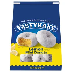 Tastykake Lemon Mini Donuts, Shareable Lemon Flavored Powered Donuts, 10 oz Bag