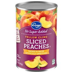 Kroger No Sugar Added Sliced Peaches