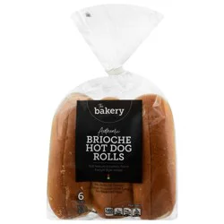 Stop & Shop The Bakery Authentic Brioche Hot Dog Rolls - 6 ct