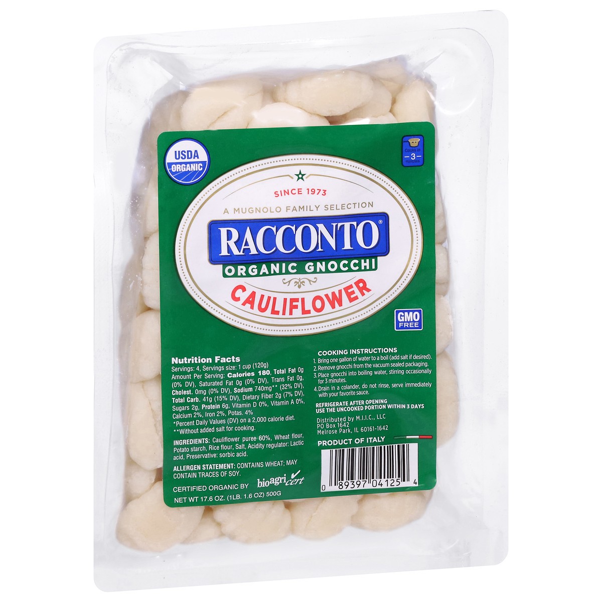 slide 10 of 14, Racconto Organic Cauliflower Gnocchi 17.6 oz, 17.6 oz